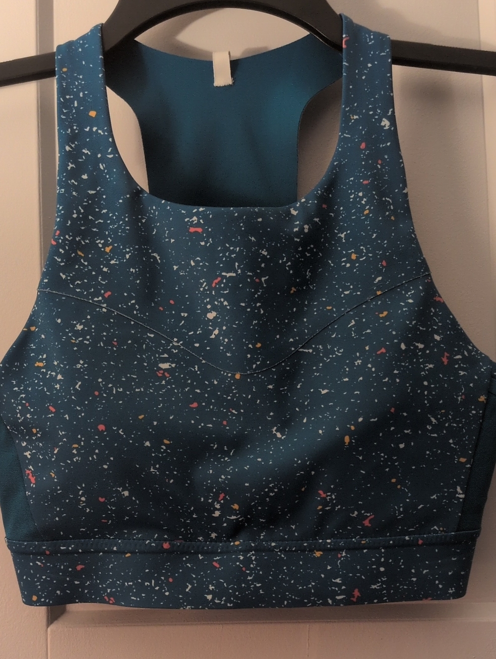 Brooks Women’s Teal Speckled Racerback Sports Bra